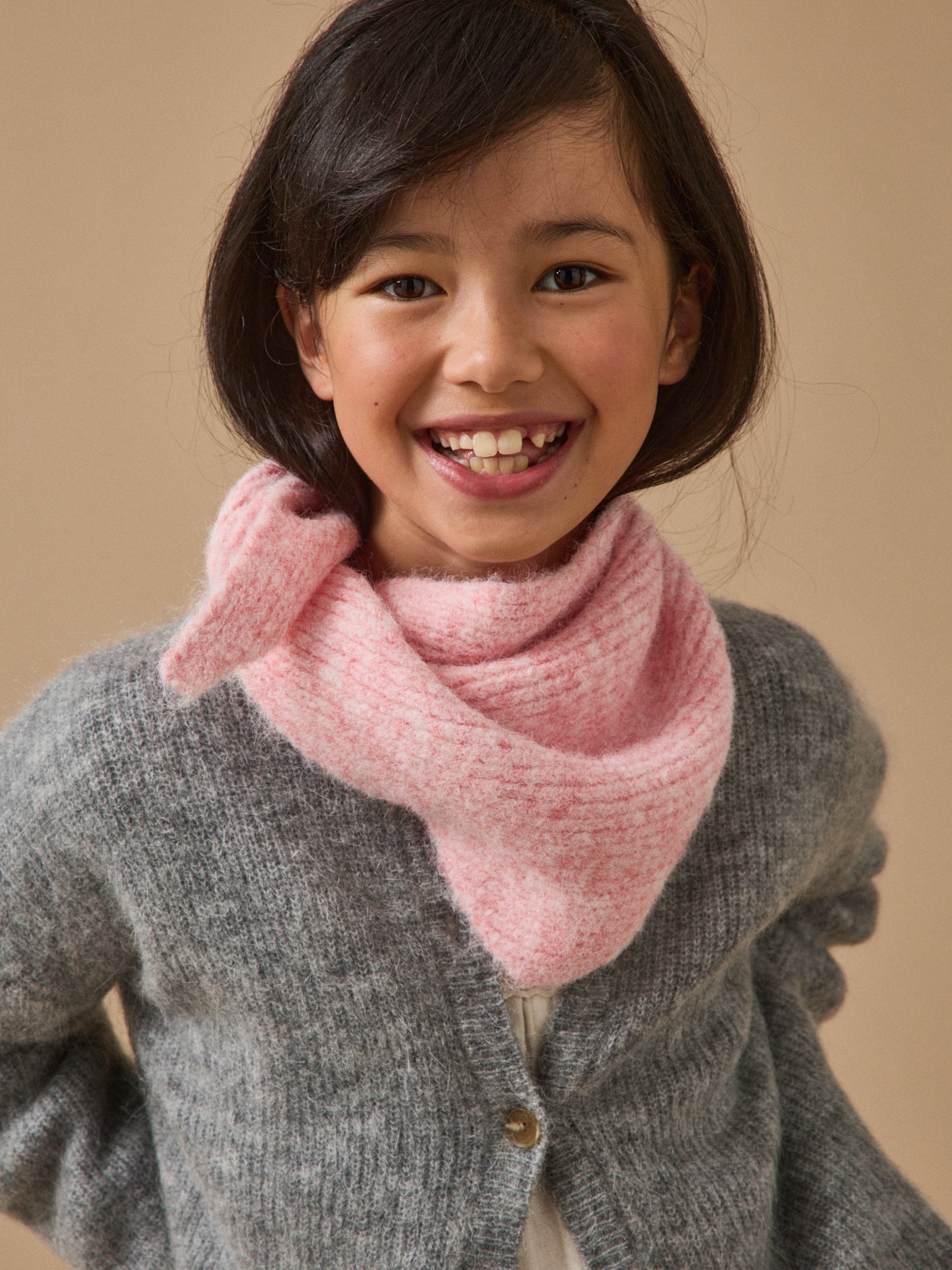 Foulard triangle chiné fille