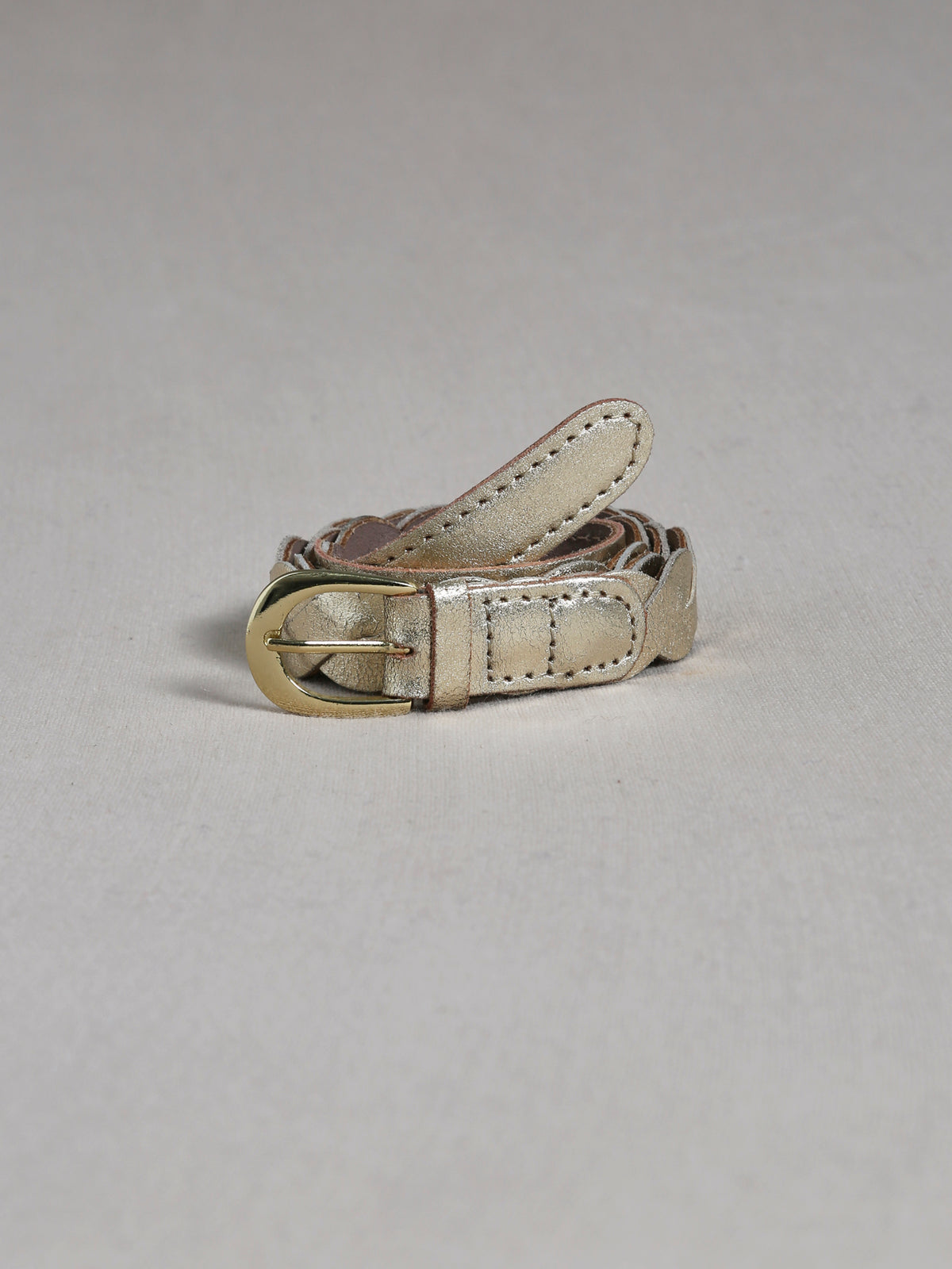 Ceinture tressée en cuir Fille