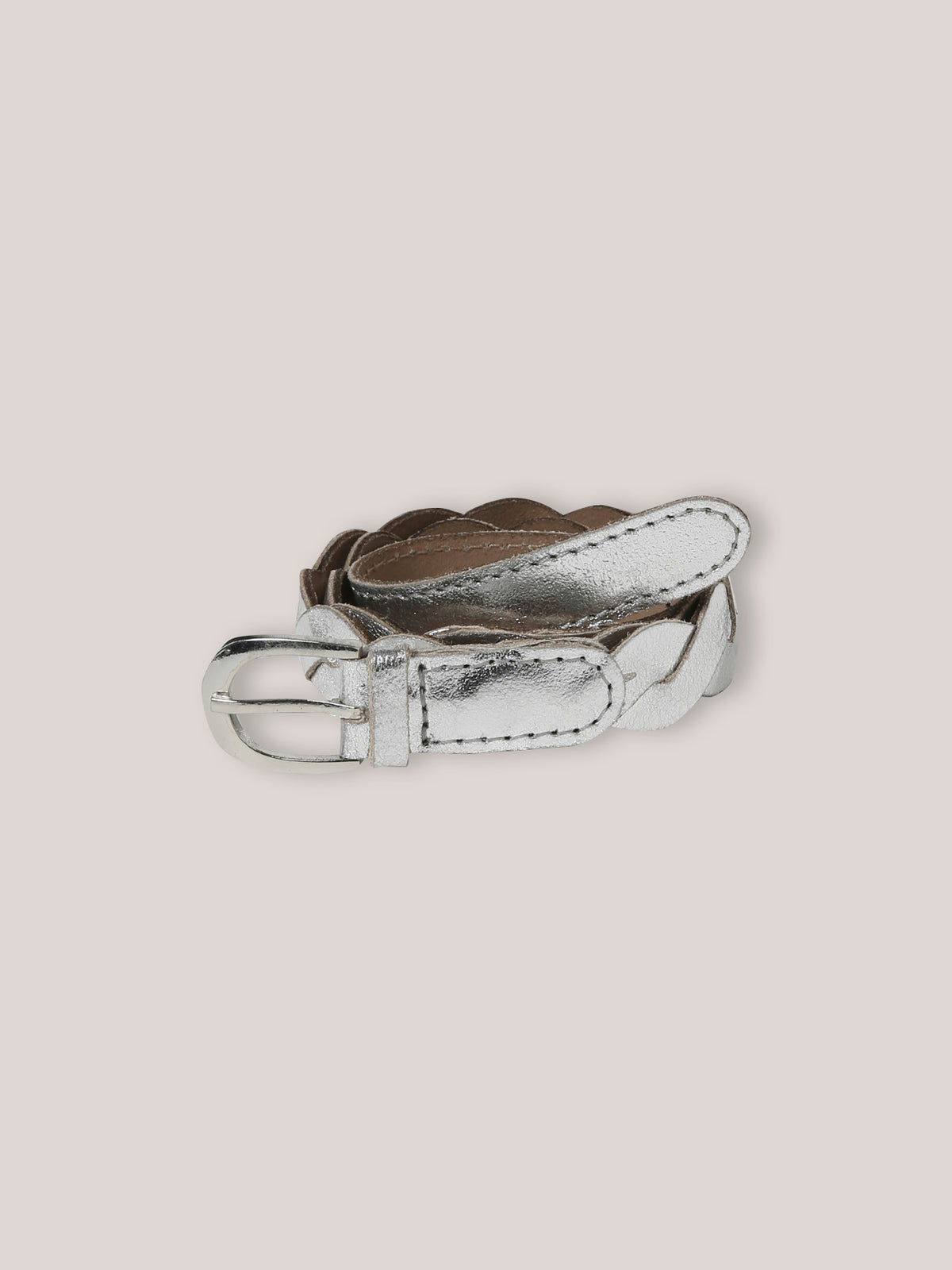 Ceinture tressée en cuir Fille