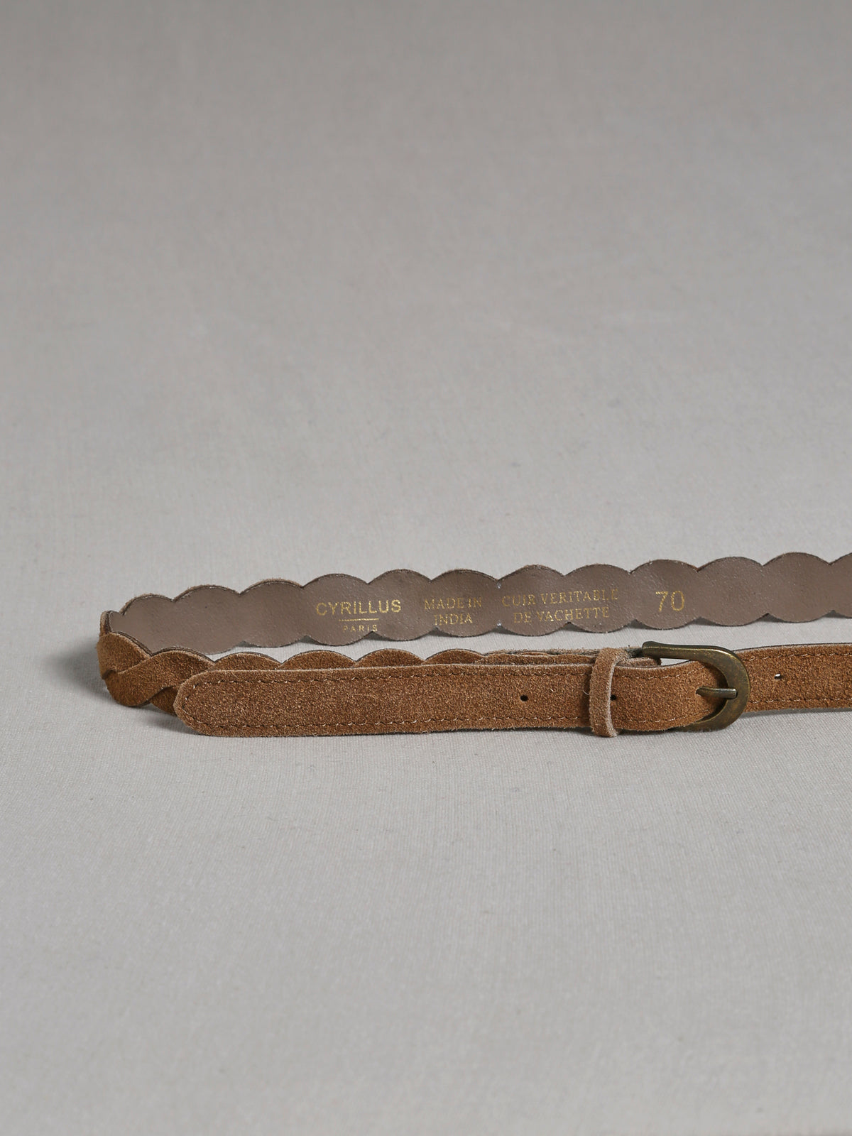 Ceinture tressée Fille en cuir