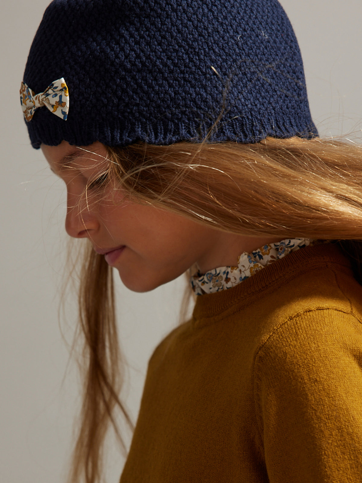 Bonnet festonné Fille tissu Liberty