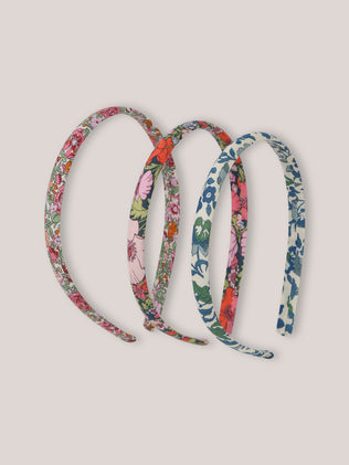 Lot de 3 fins serre-têtes en tissu Liberty Fille
