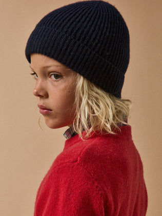 Bonnet en laine et mohair Fille