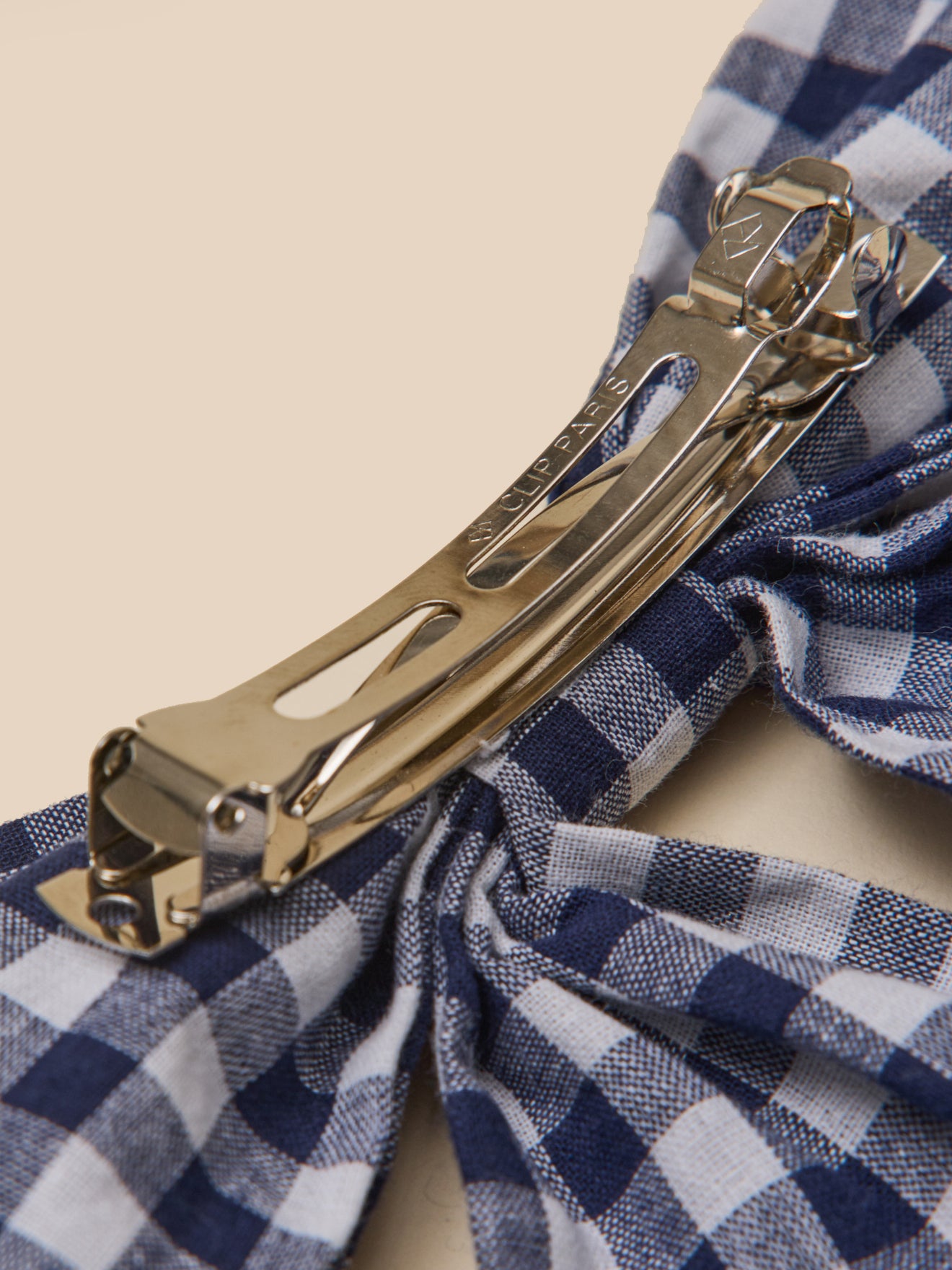 Barrette Fille grand noeud vichy