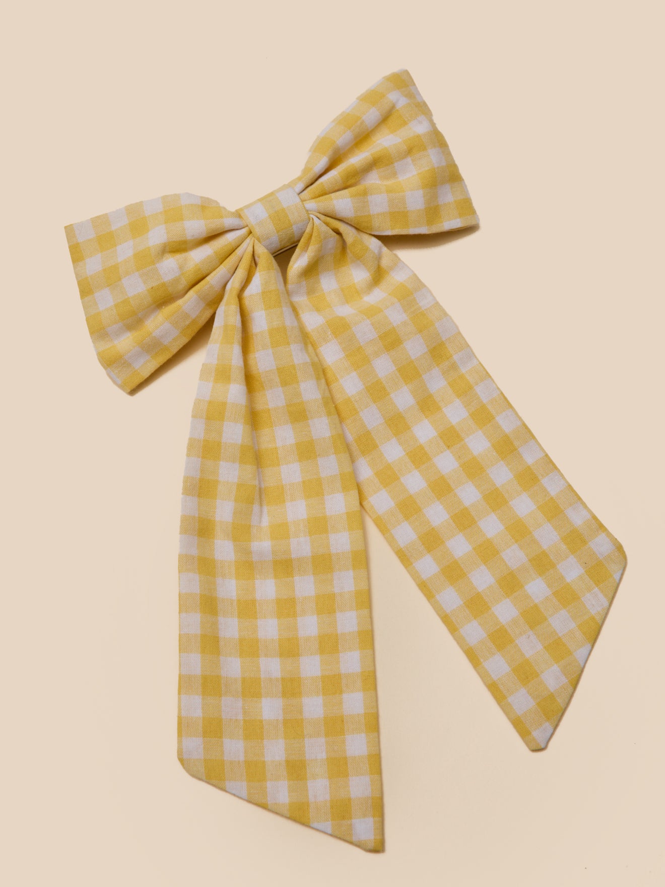 Barrette Fille grand noeud vichy