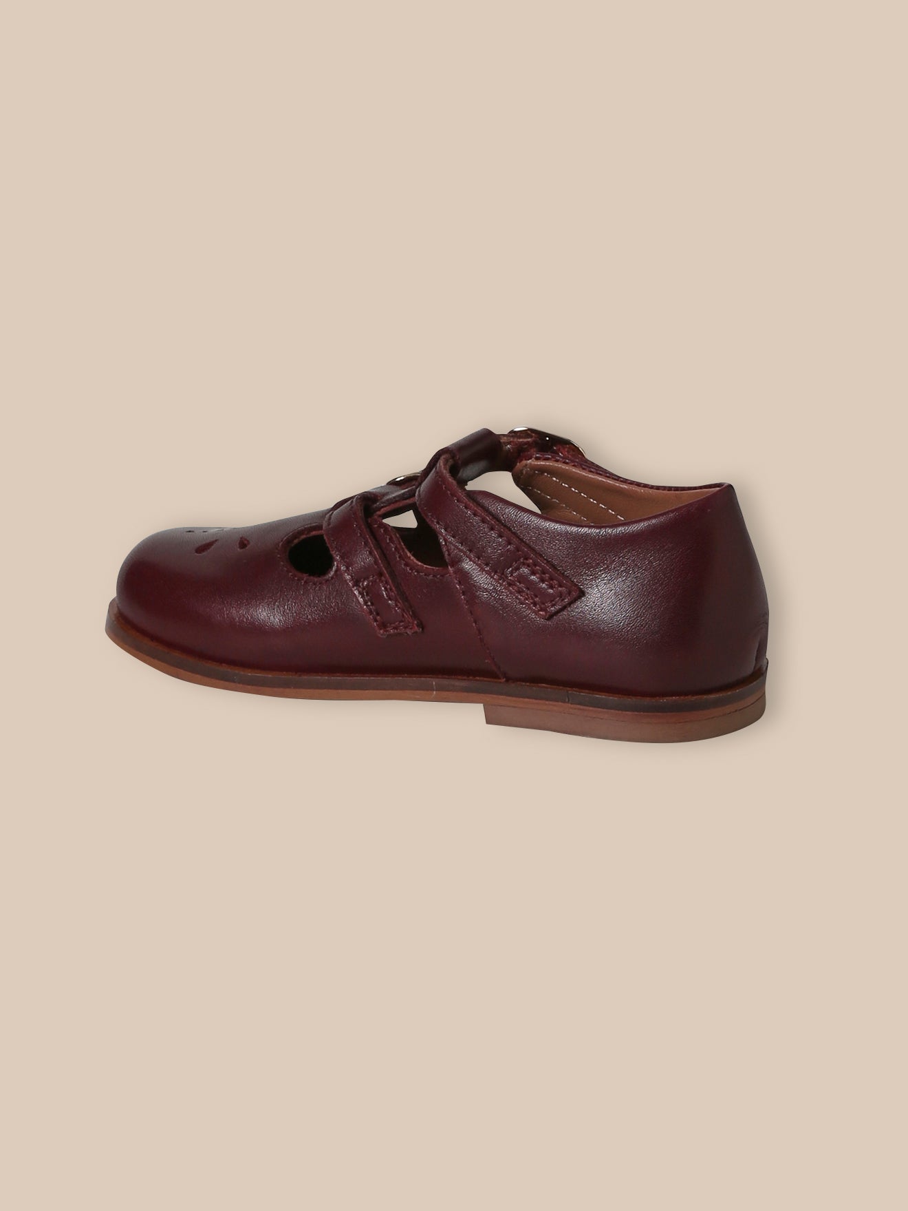 Mädchen-Spangenschuhe aus Leder mit Metallschnalle