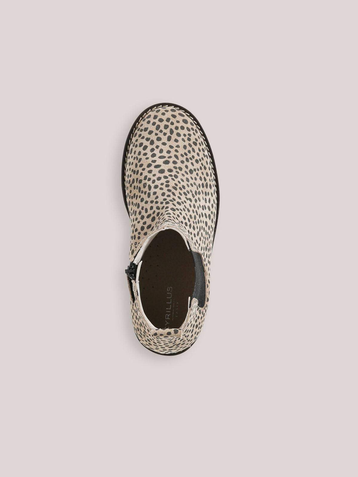 Mädchen-Boots aus Leder mit Leo-Print