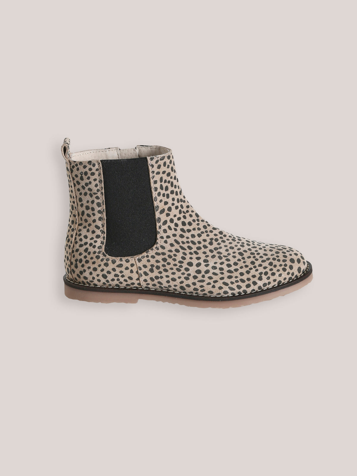 Mädchen-Boots aus Leder mit Leo-Print