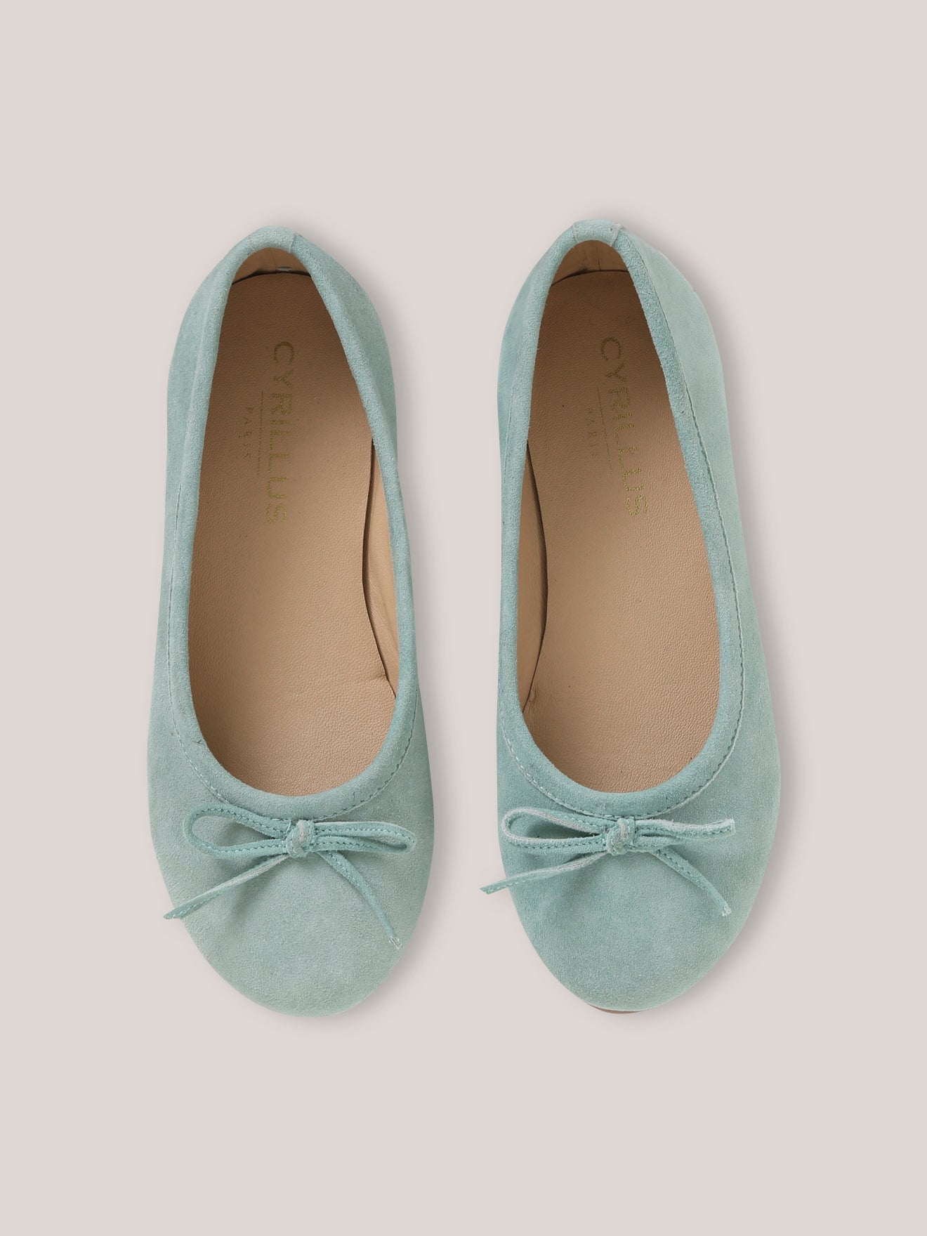 Mädchen-Ballerinas aus Veloursleder