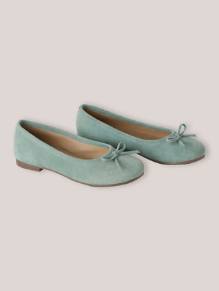 Ballerines en cuir suédé Fille