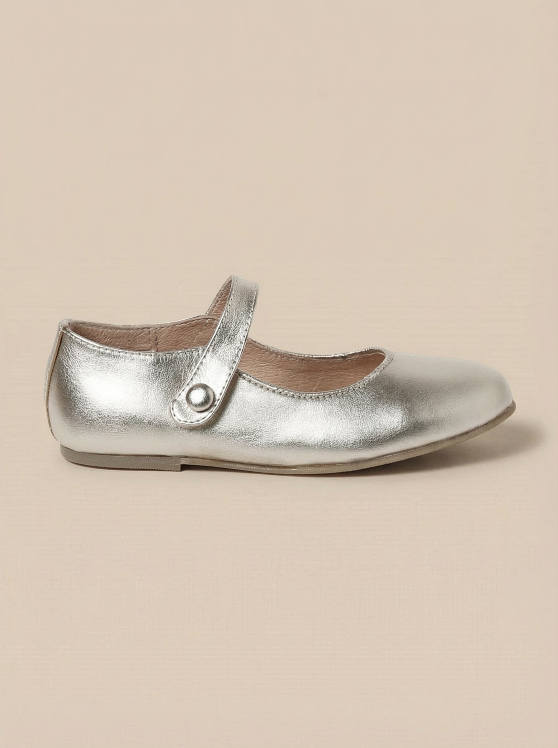 Mädchen-Spangenschuhe aus irisierendem Leder