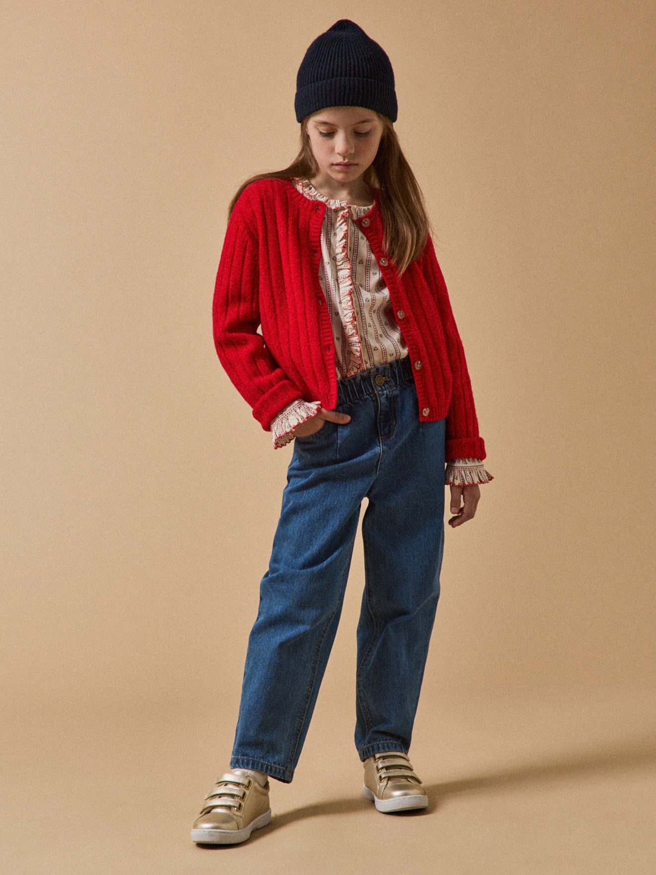 Mädchen-Sneaker aus irisierendem Leder