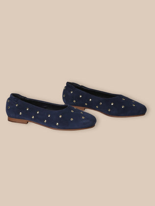 Ballerines en cuir clouté Fille