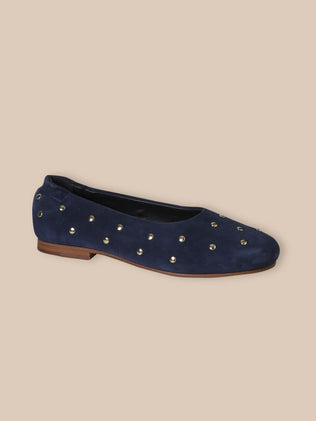 Ballerines en cuir clouté Fille