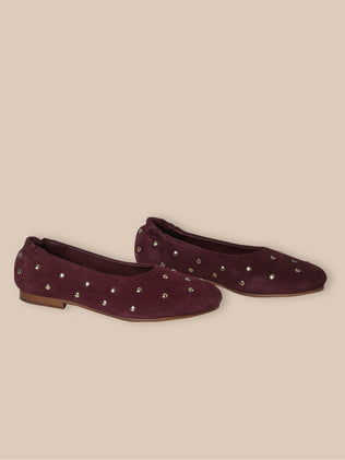 Ballerines en cuir clouté Fille