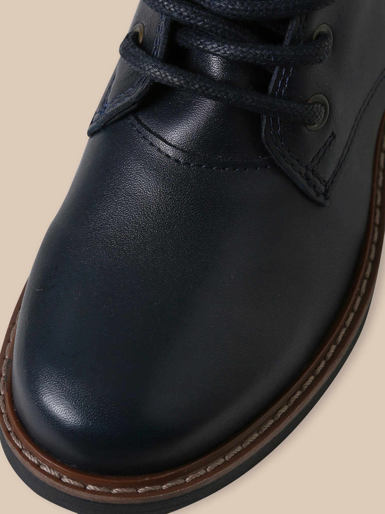 Mädchen-Stiefeletten aus Leder mit Schnürung