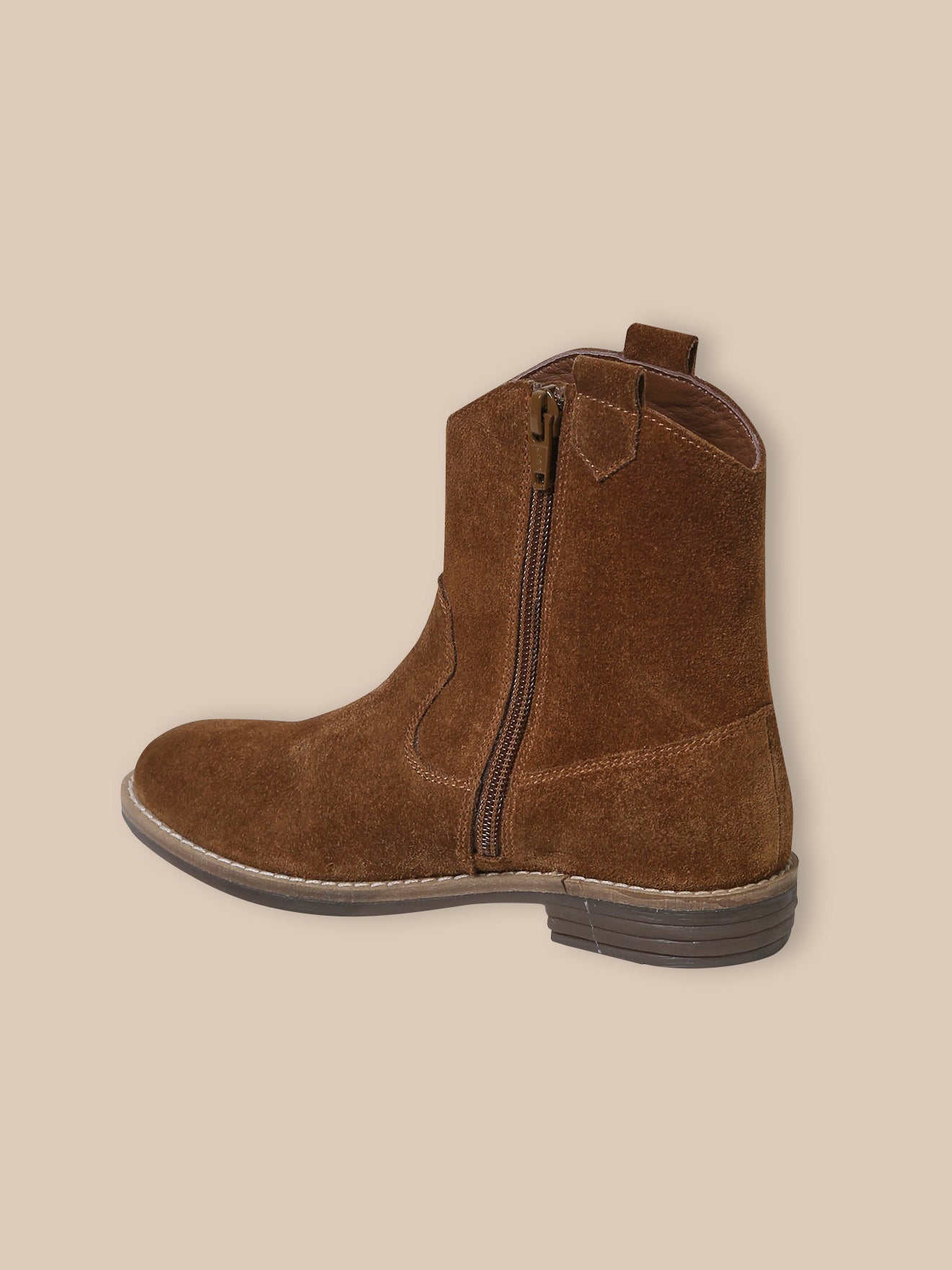 Mädchen-Boots im Westernstil aus Veloursleder