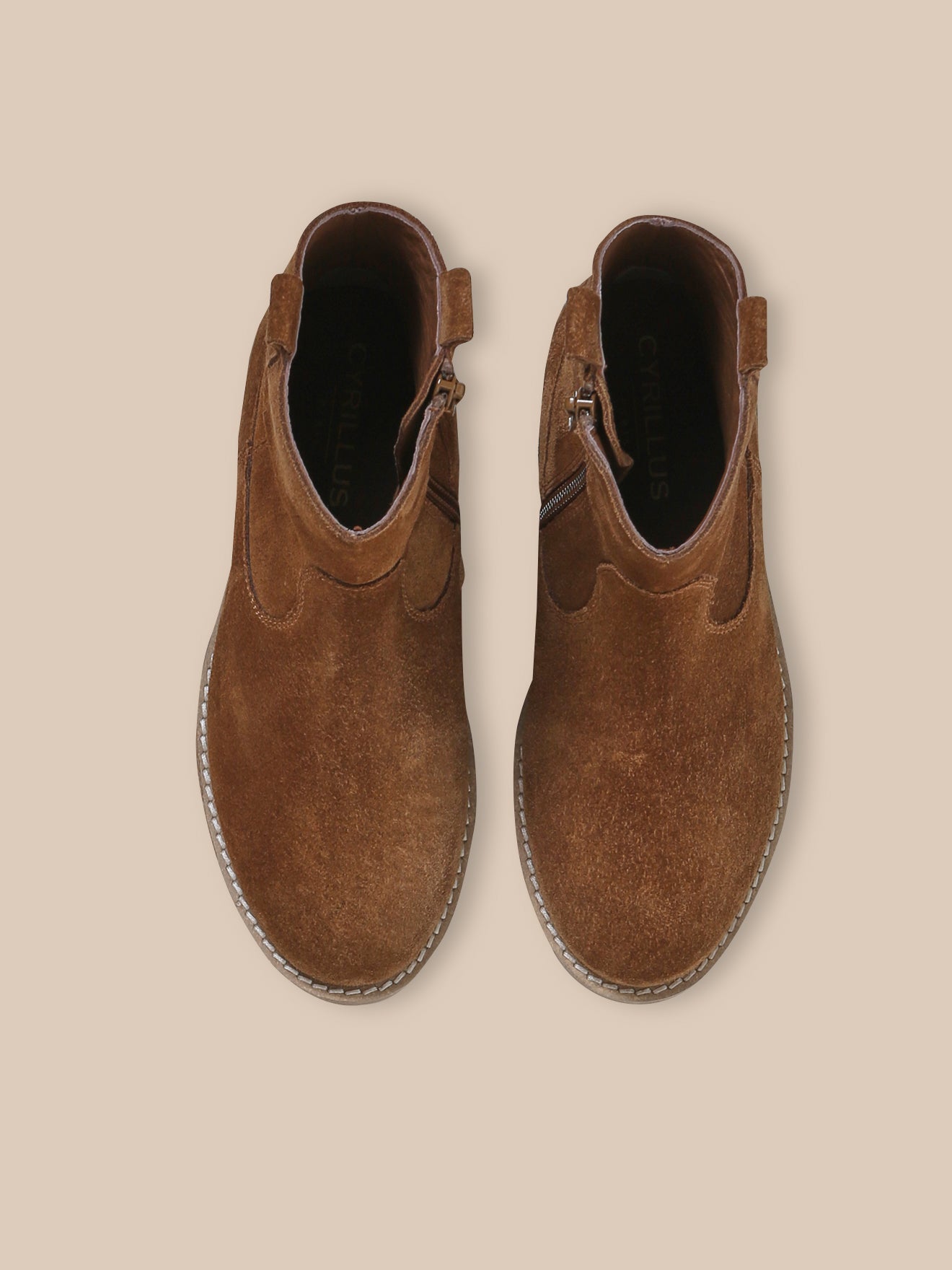 Mädchen-Boots im Westernstil aus Veloursleder