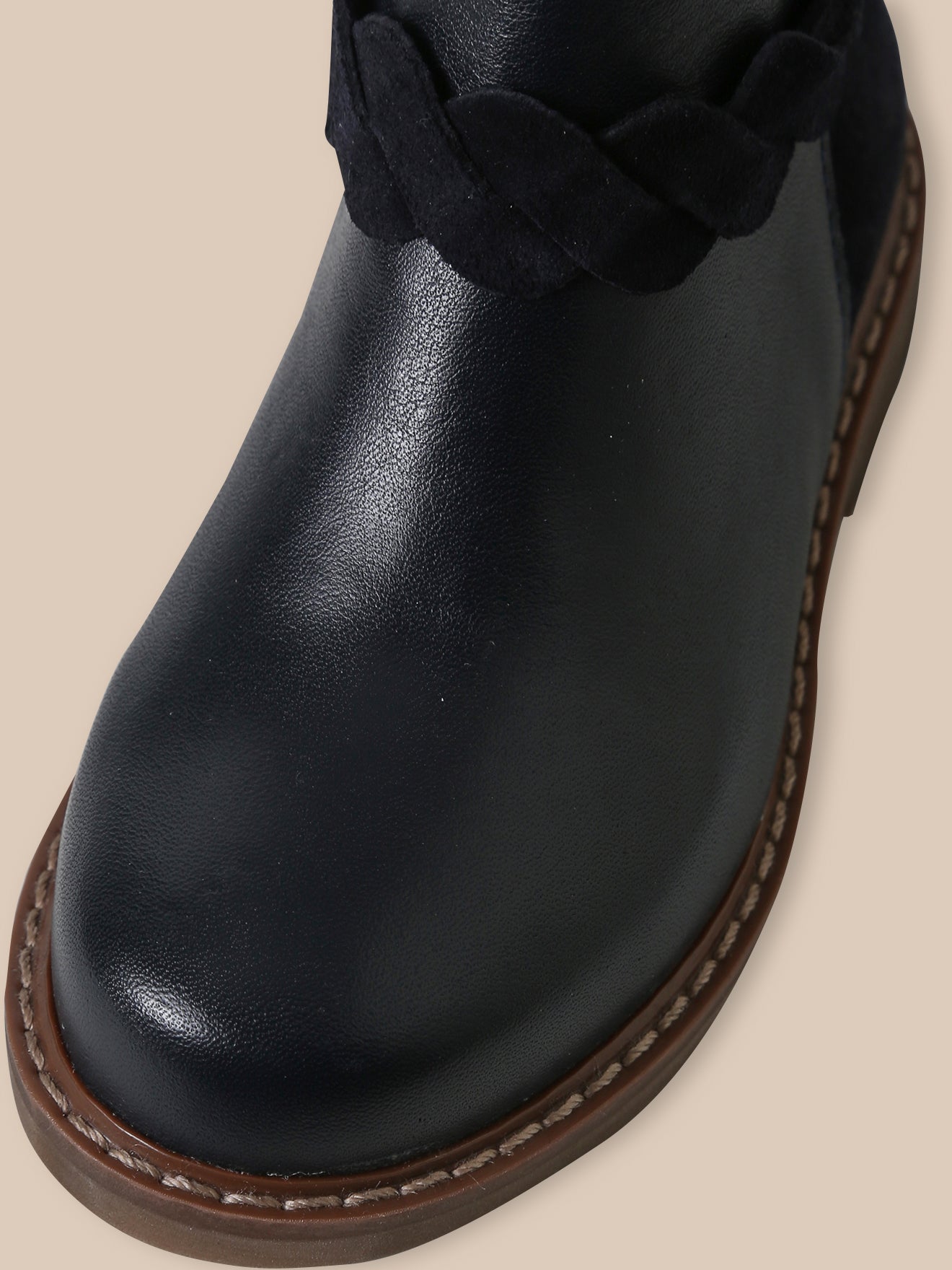 Mädchen-Boots mit Lederflechtung