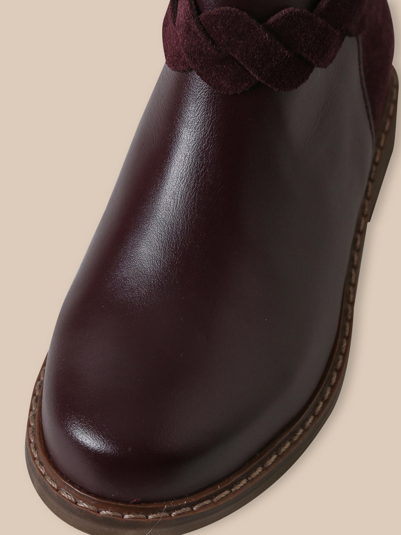 Mädchen-Boots mit Lederflechtung