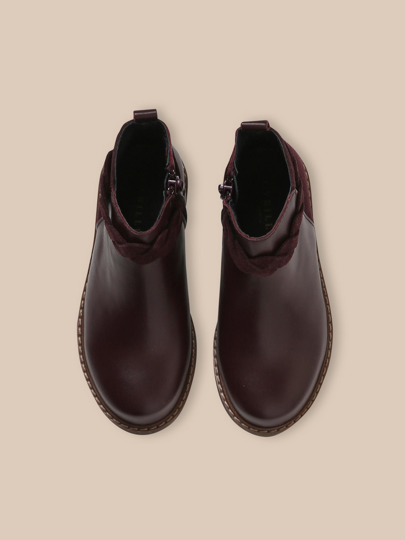 Mädchen-Boots mit Lederflechtung