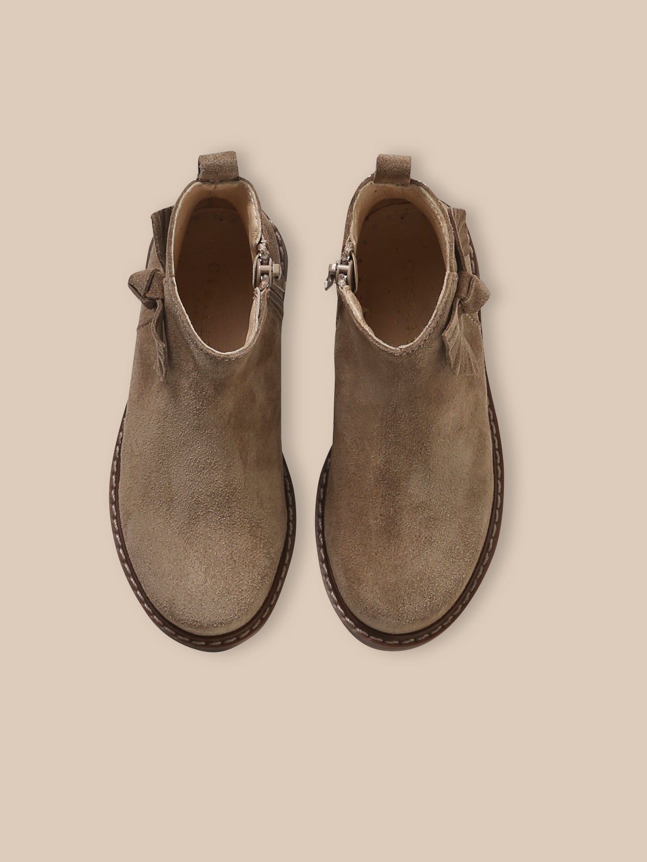 Mädchen-Boots mit Veloursleder-Schleife