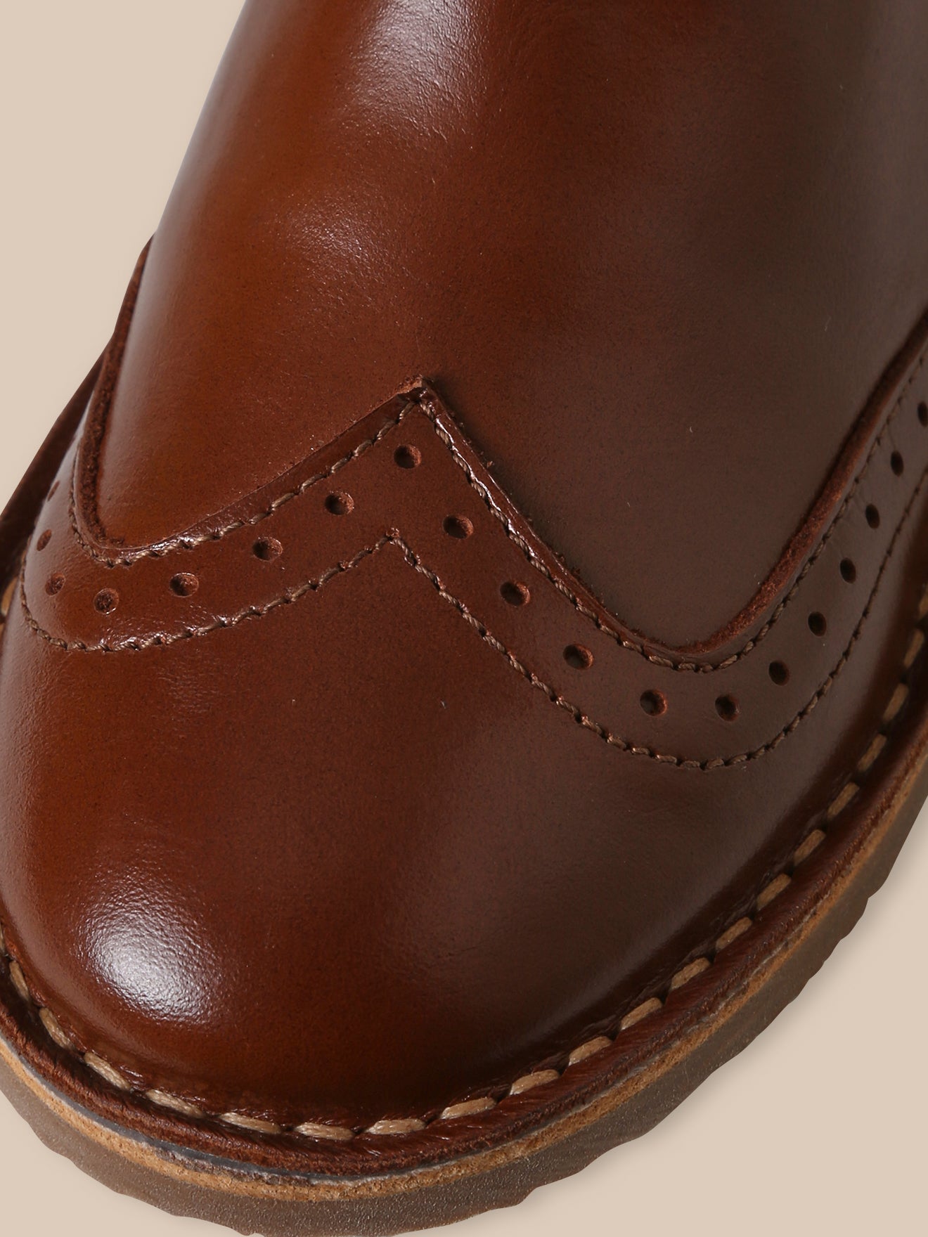 Mädchen-Boots mit Blütenkappe aus Leder