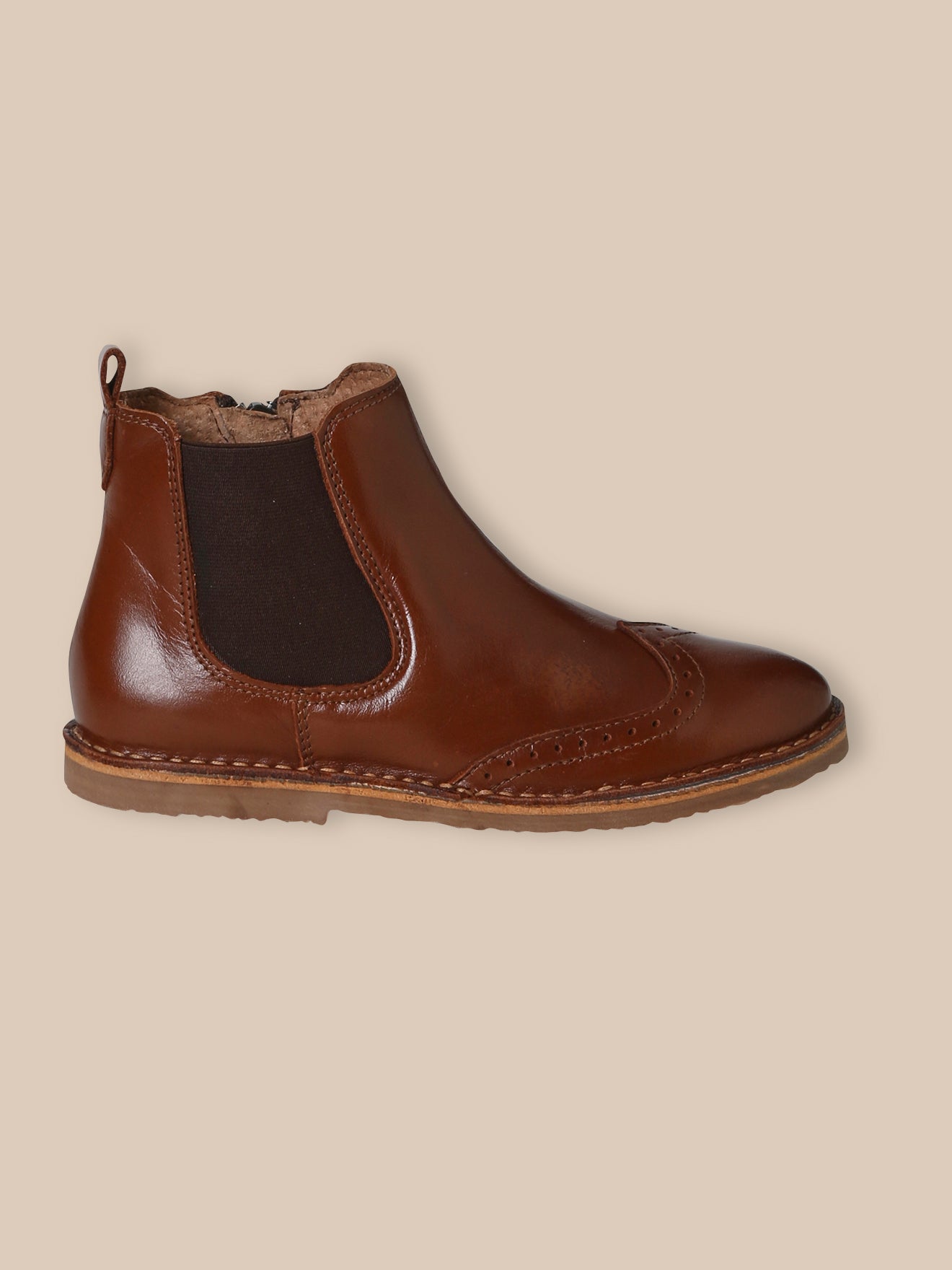 Mädchen-Boots mit Blütenkappe aus Leder