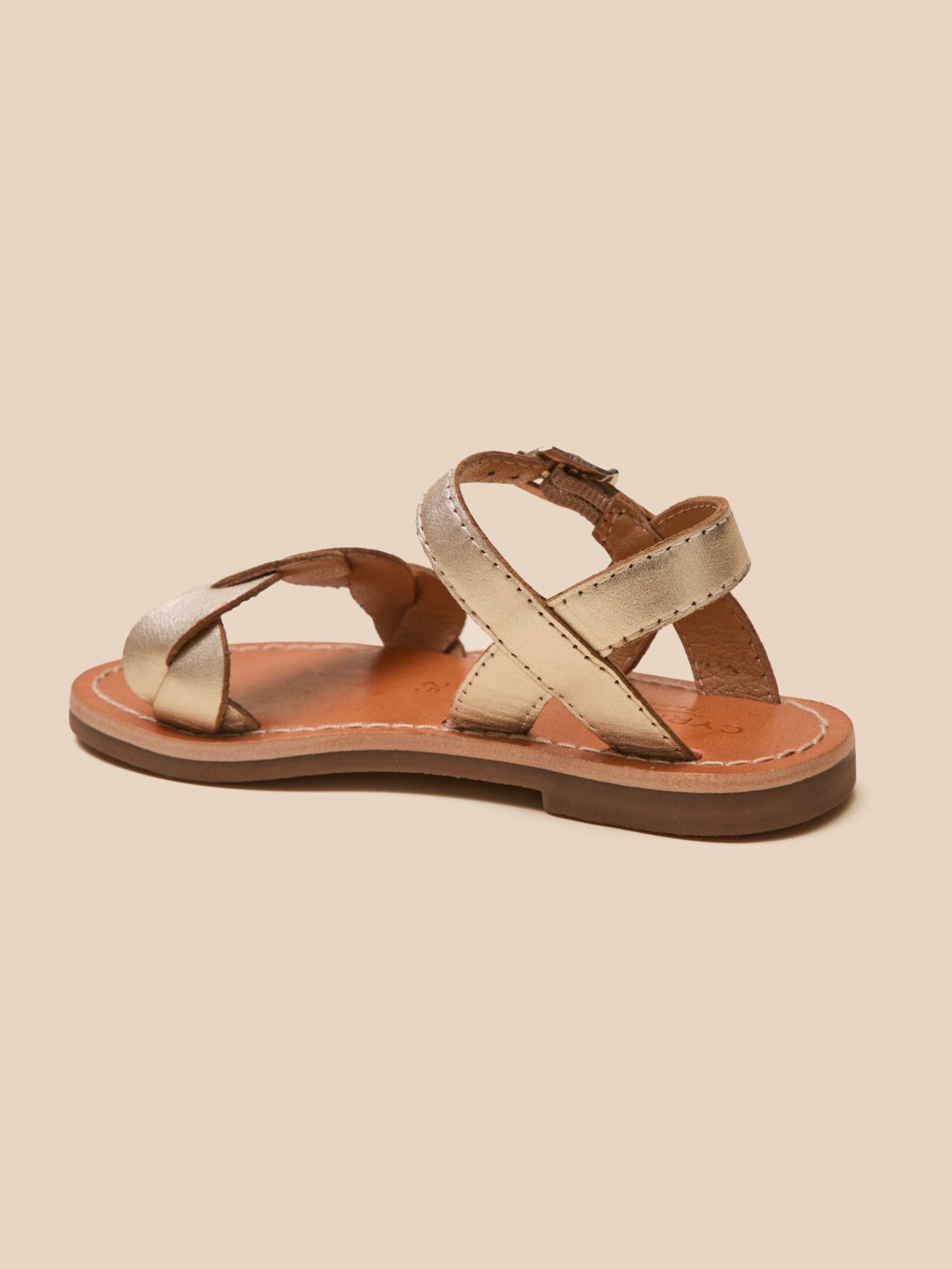 Mädchen-Sandalen aus Leder, geflochten