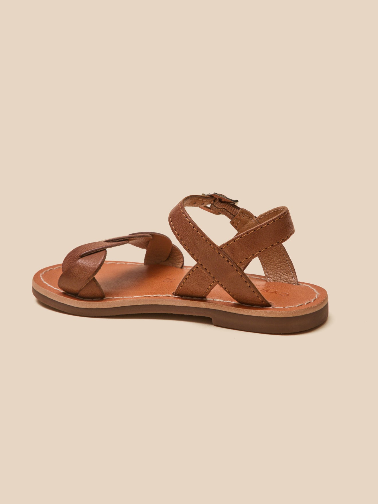 Mädchen-Sandalen aus Leder, geflochten