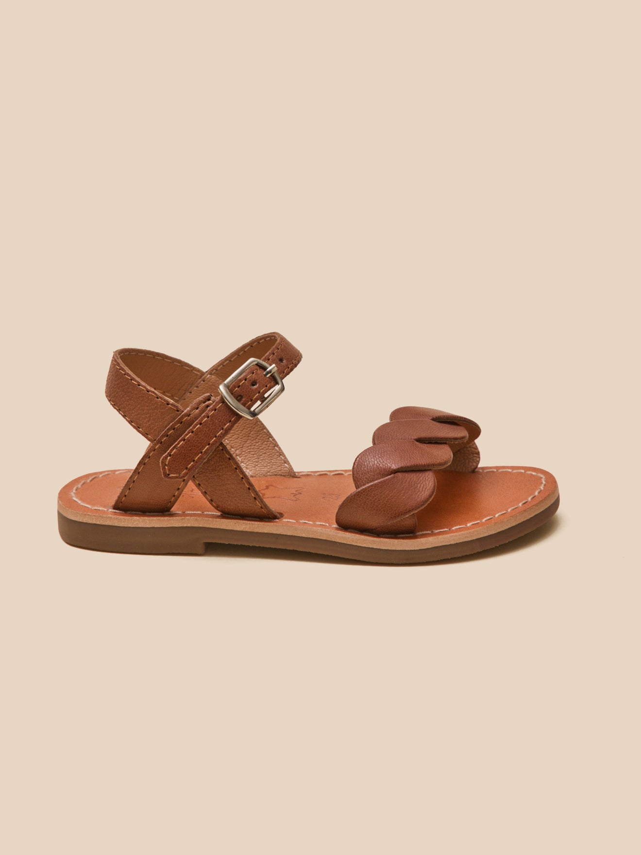 Mädchen-Sandalen aus Leder, geflochten