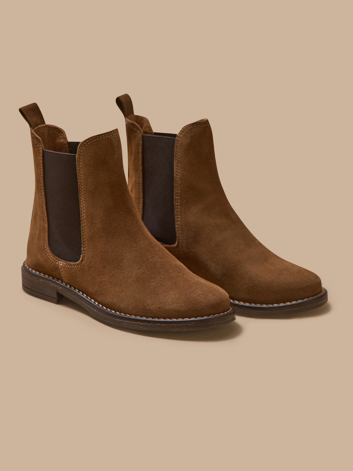 Mädchen-Chelsea-Boots aus Veloursleder