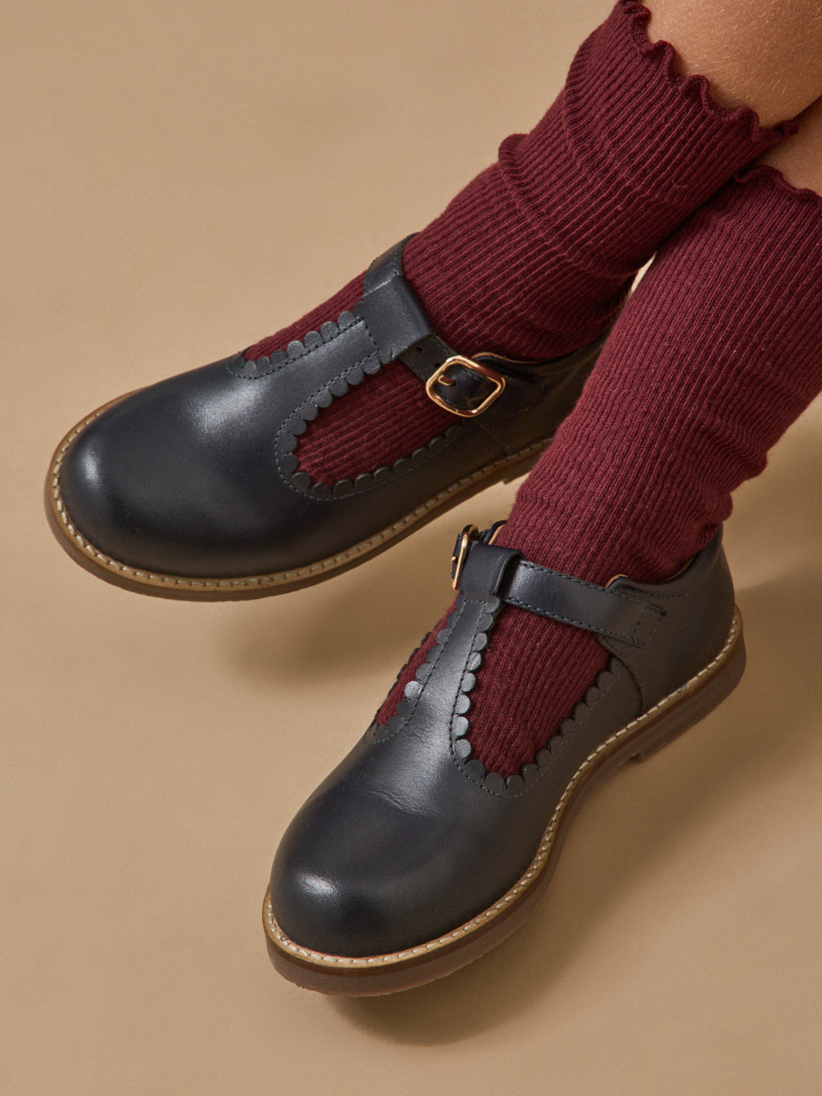 Mädchen-Riemchenschuhe aus Leder