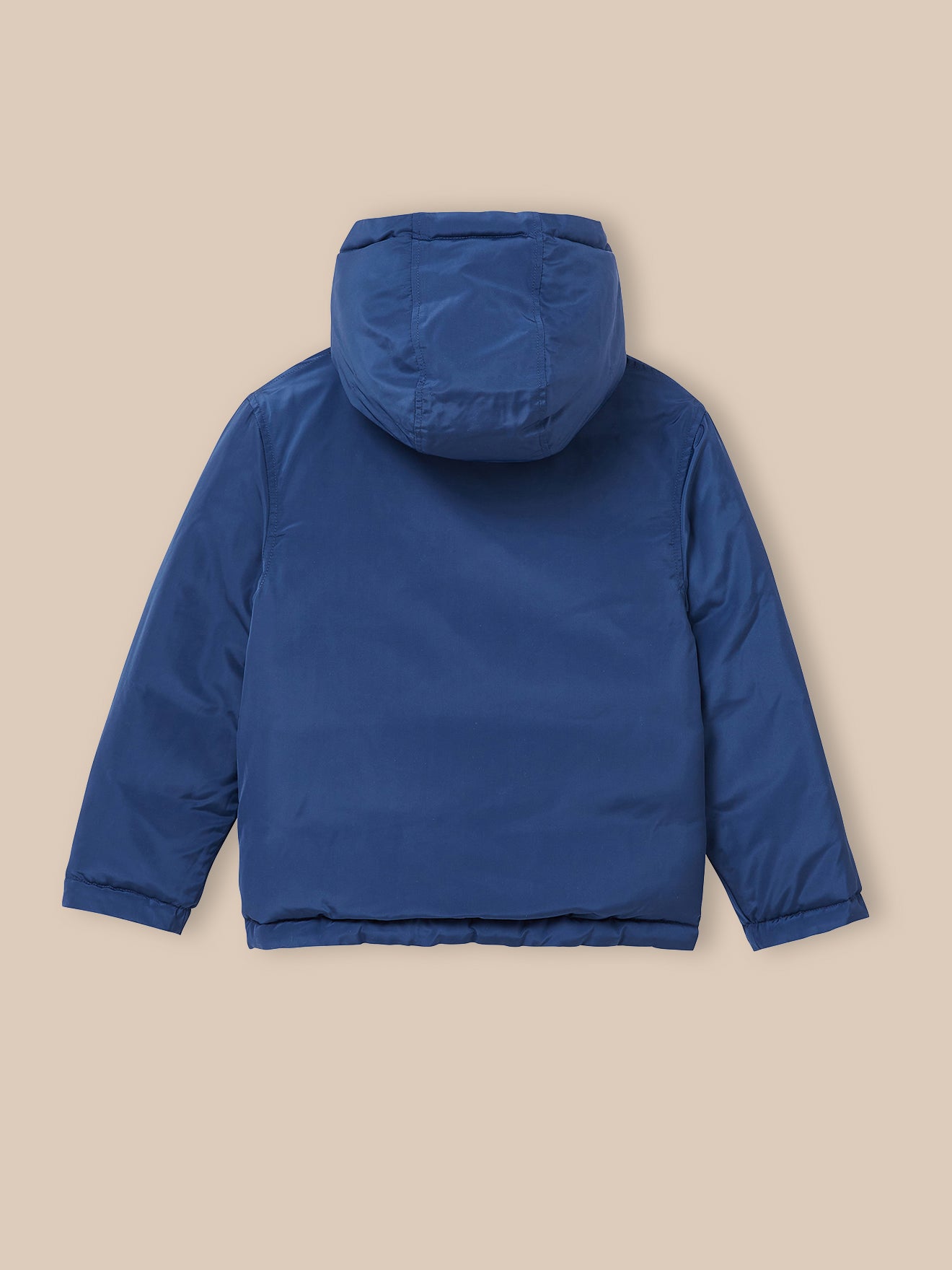 Jungen-Daunenjacke mit Federn und Daunen, wendbar