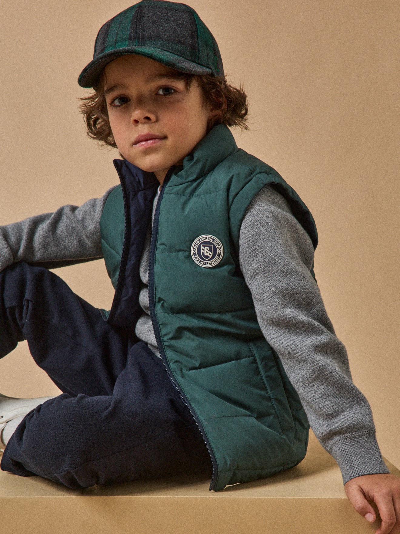 Jungen-Steppweste, wendbar