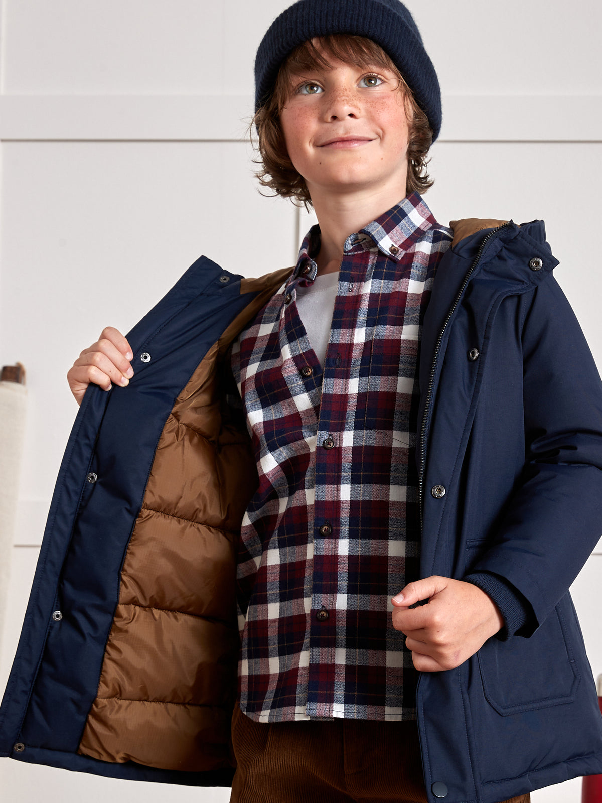 Jungen-Parka, gesteppt