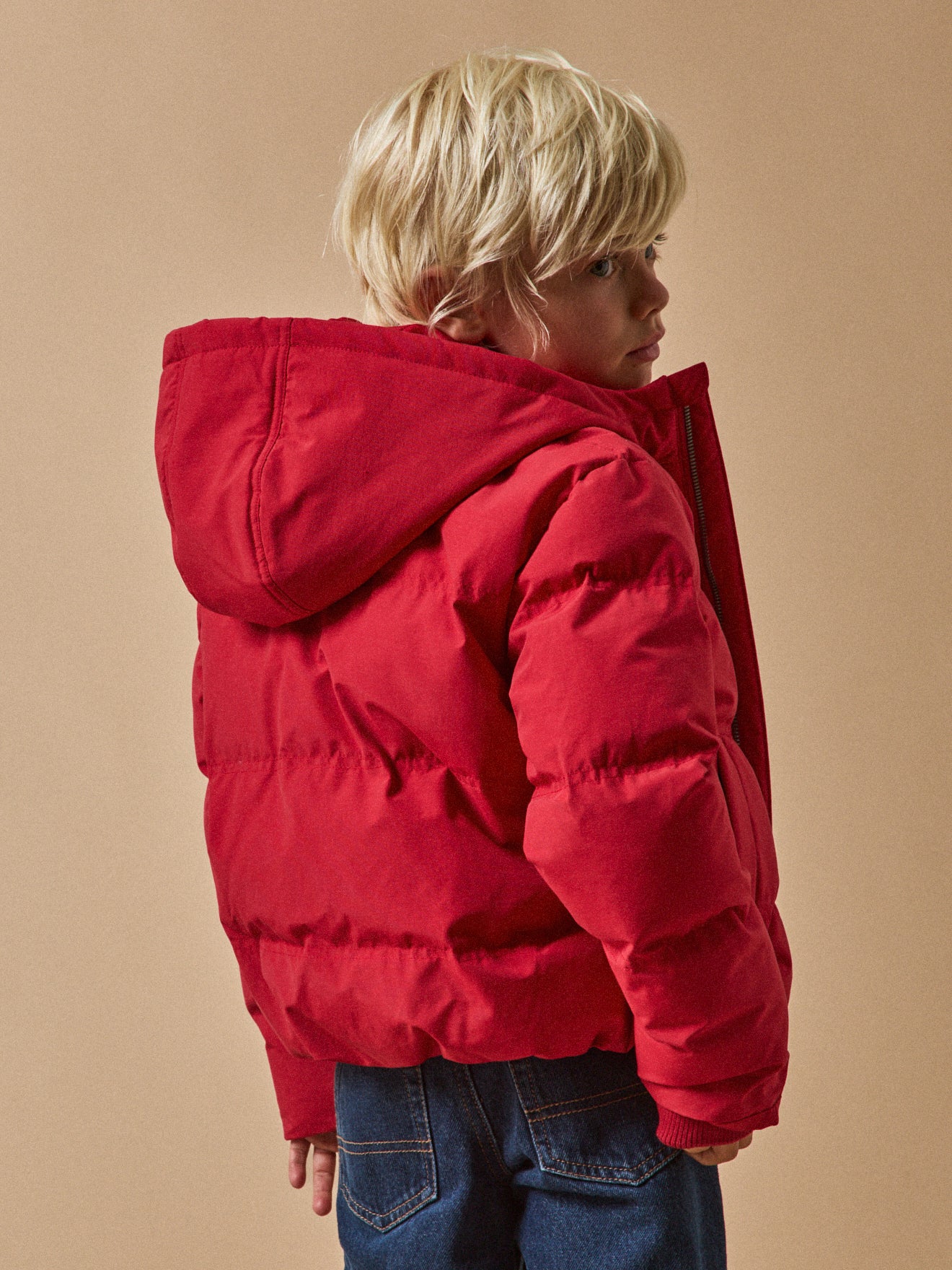 Jungen-Steppjacke mit Kapuze