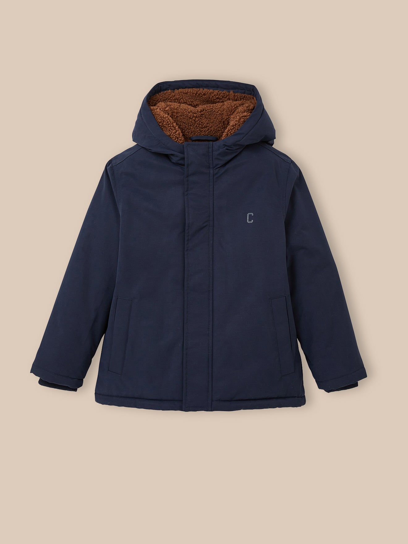 Jungen-Parka mit Sherpa-Futter