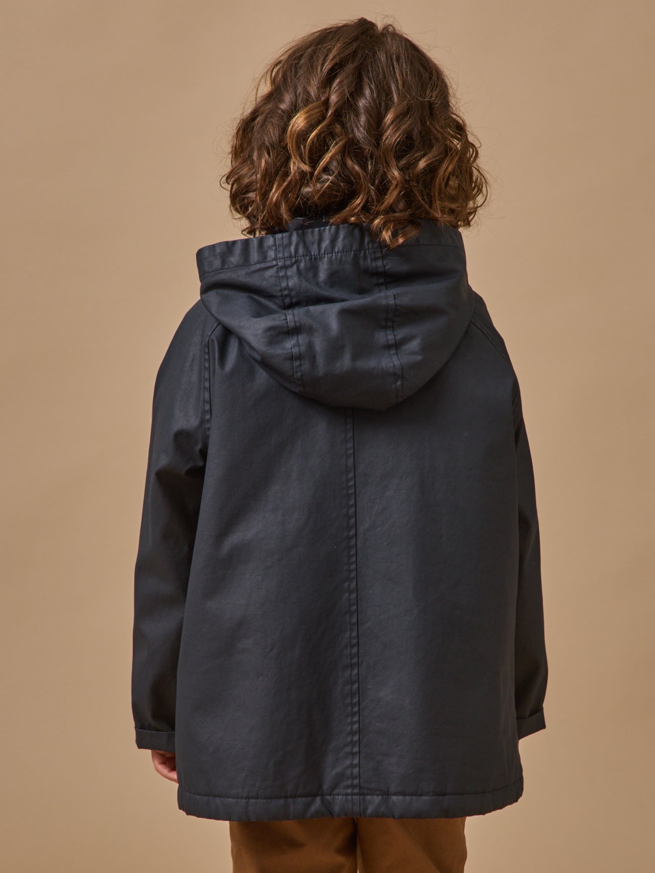 Jungen-Jacke aus beschichteter Baumwolle