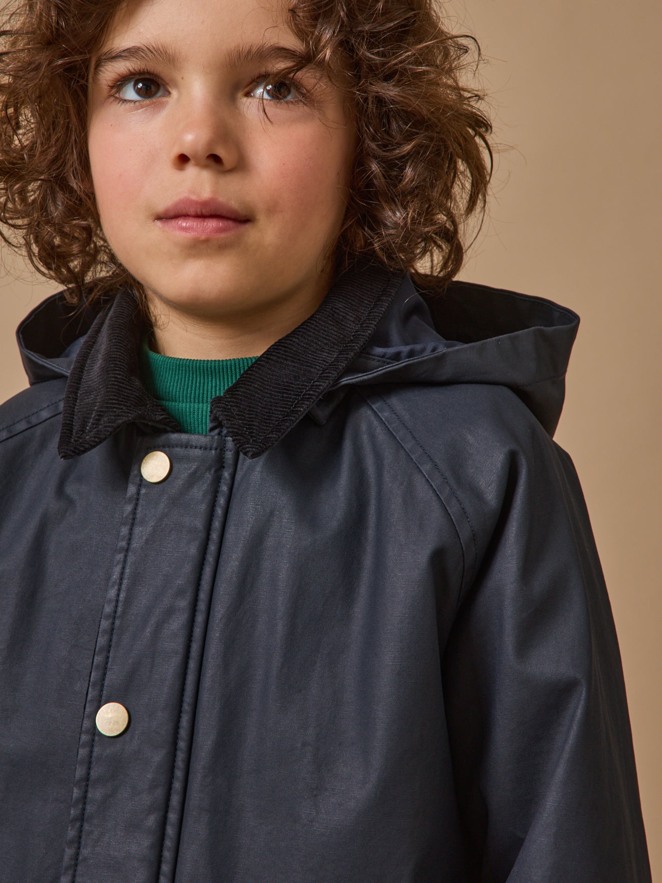 Jungen-Jacke aus beschichteter Baumwolle