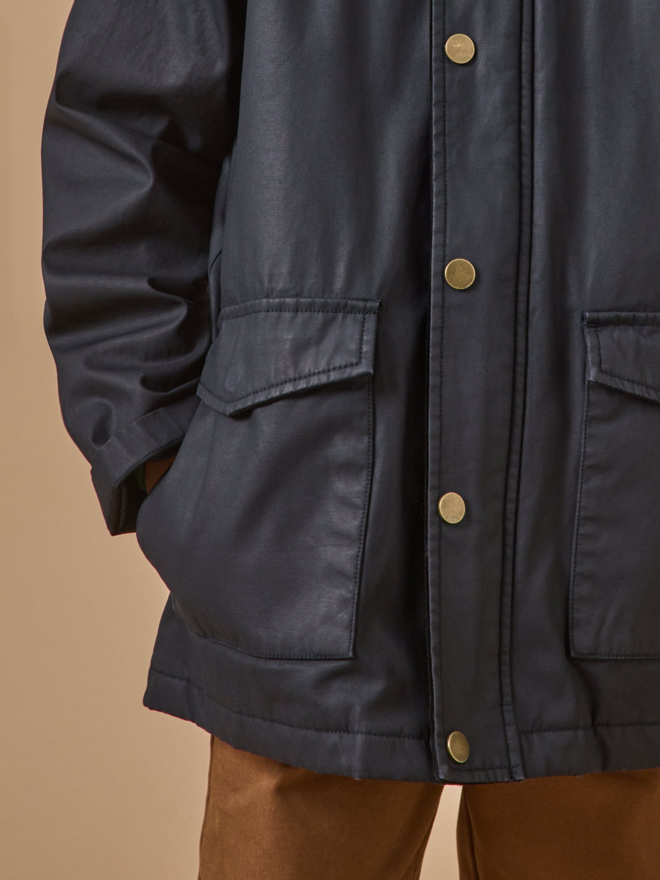 Jungen-Jacke aus beschichteter Baumwolle
