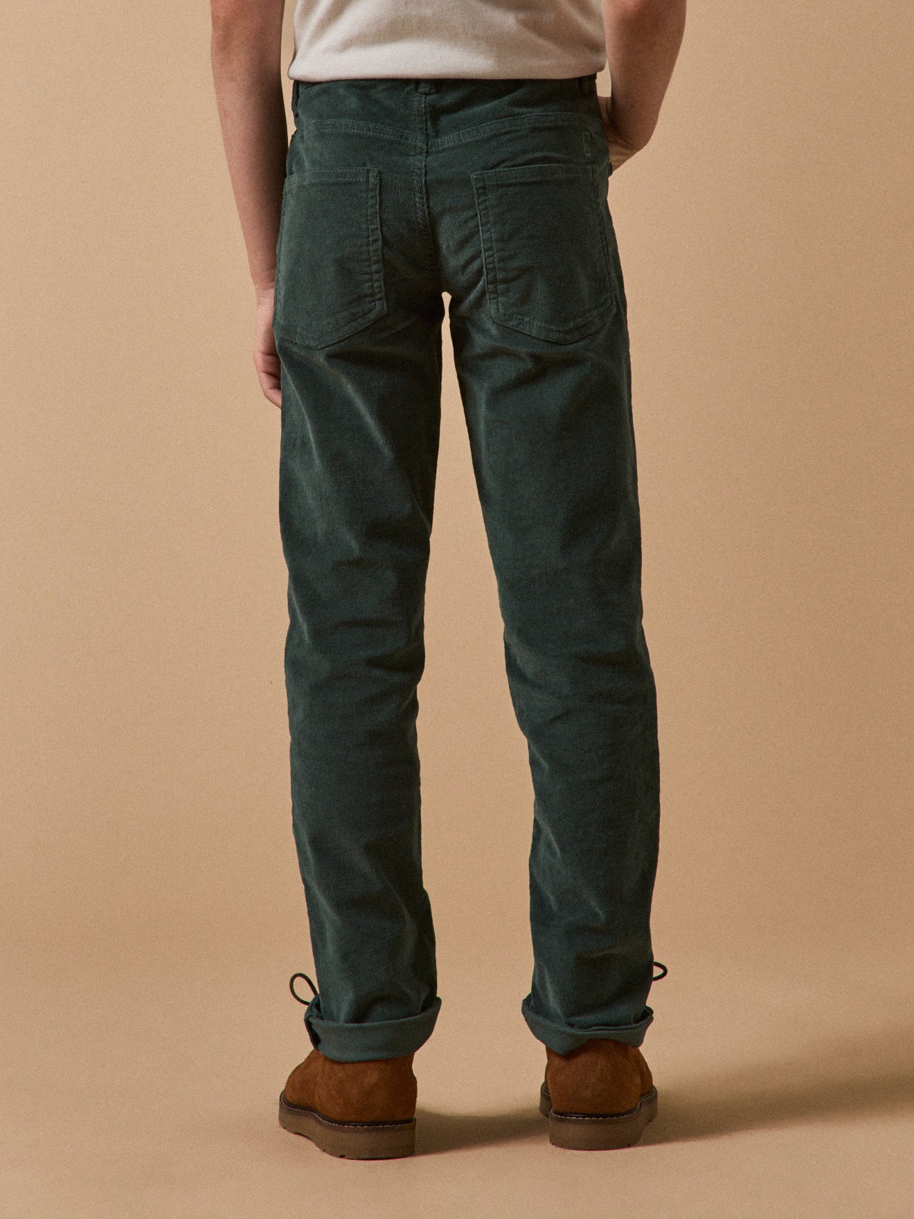 Jungen Slim Fit Hose aus Velours