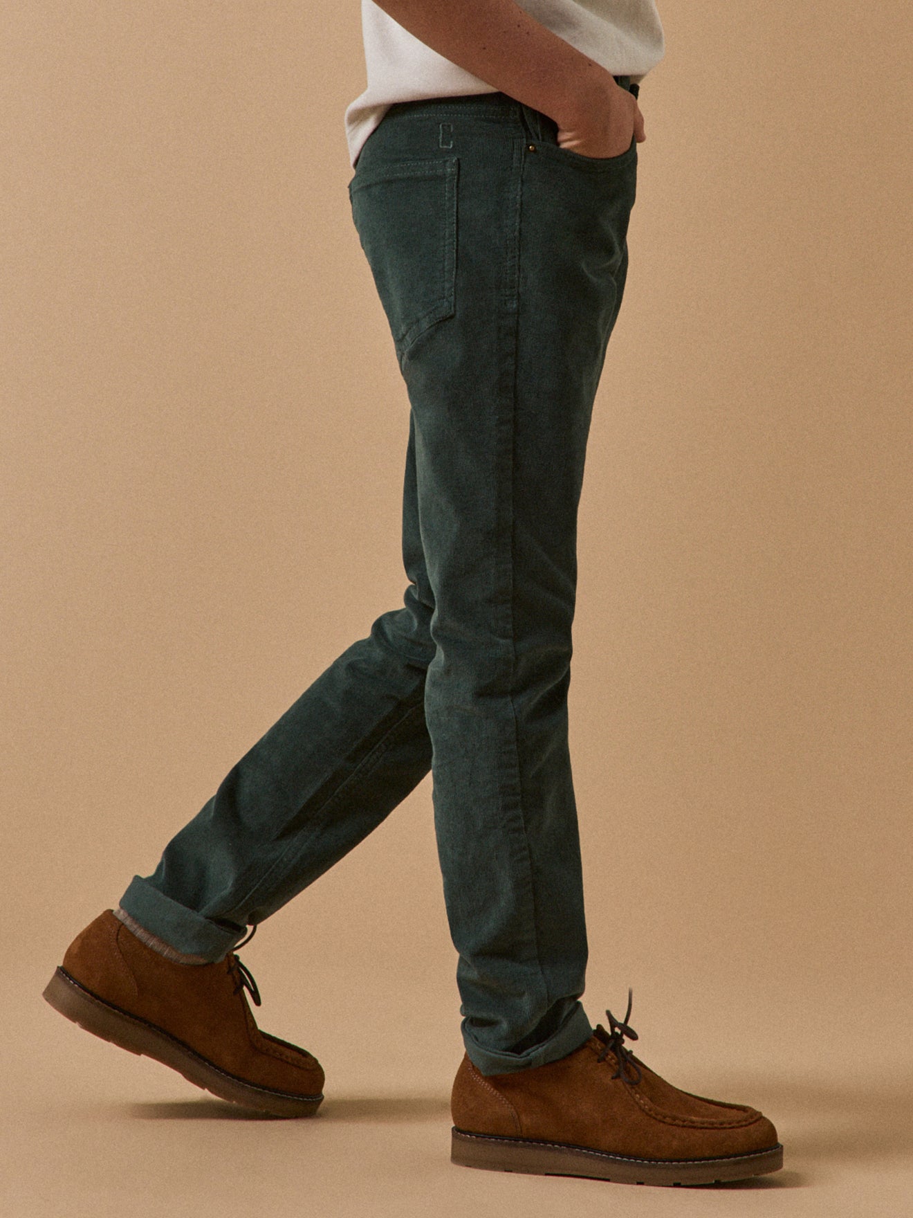 Jungen Slim Fit Hose aus Velours