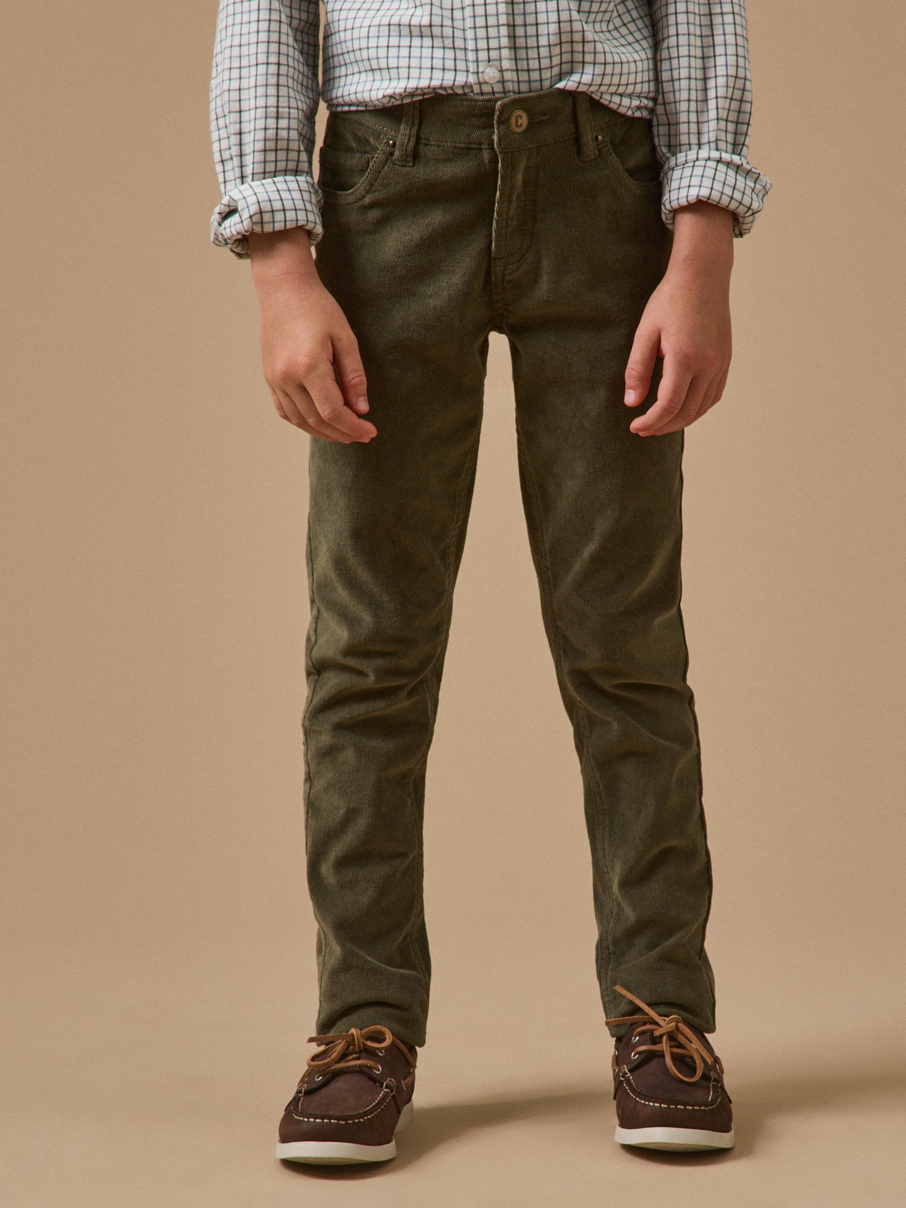 Jungen Slim Fit Hose aus Velours