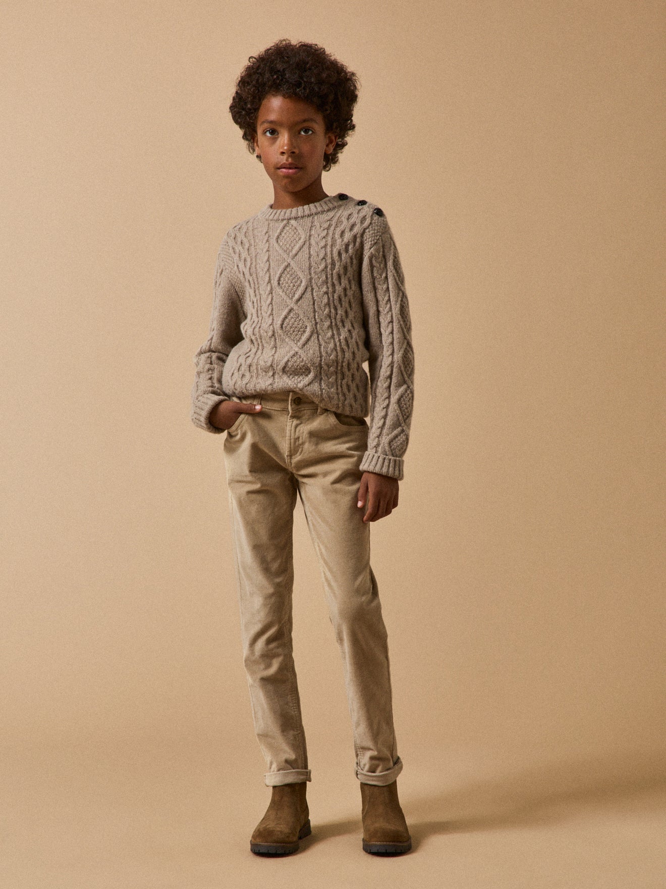 Slim en velours Garçon