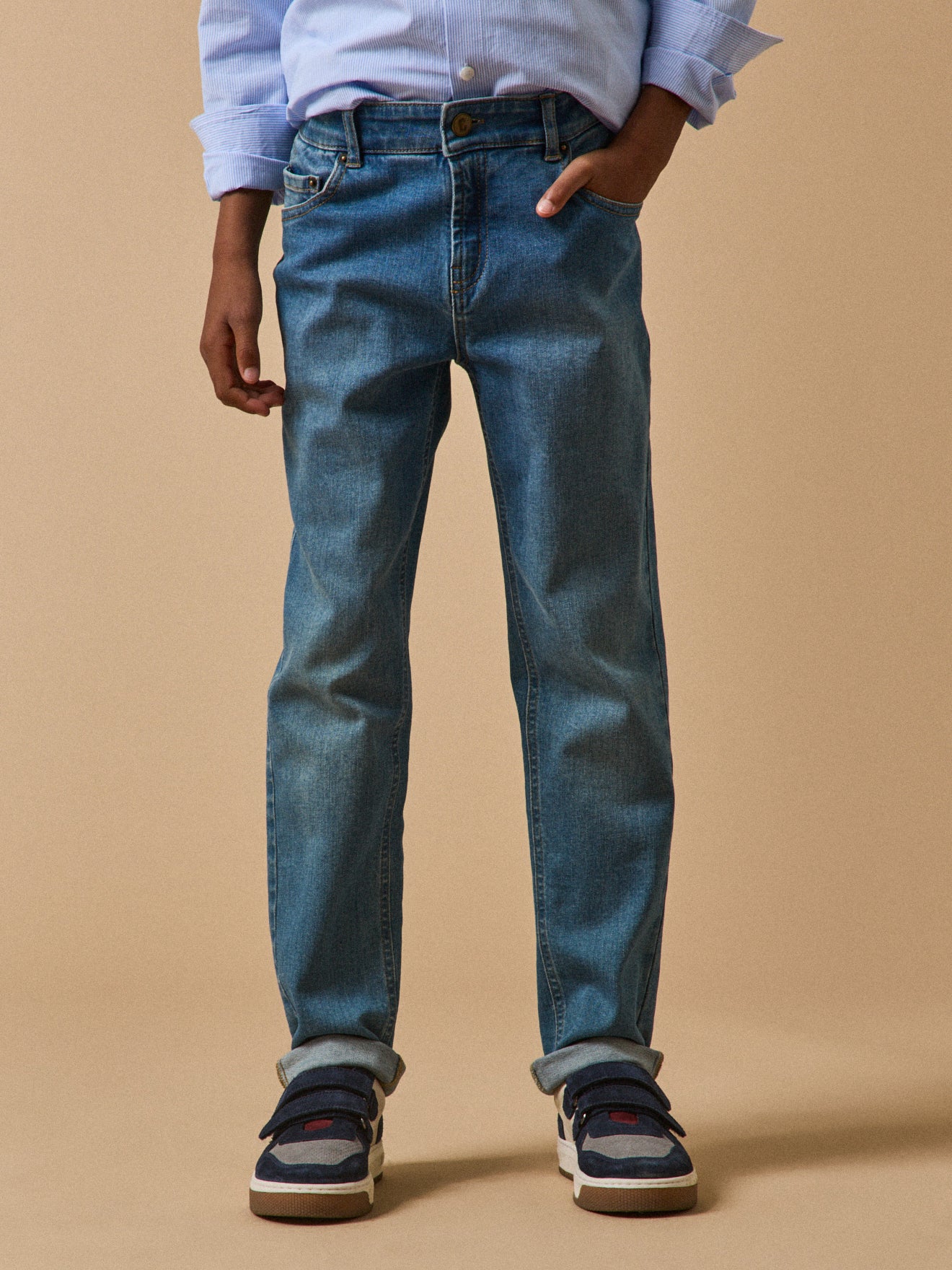 Jungen-Jeans mit geradem Schnitt