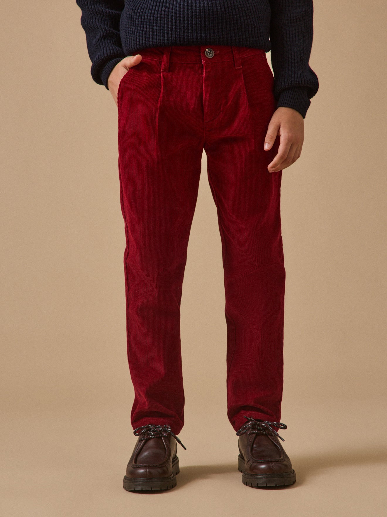 Jungen-Chinohose aus Velours