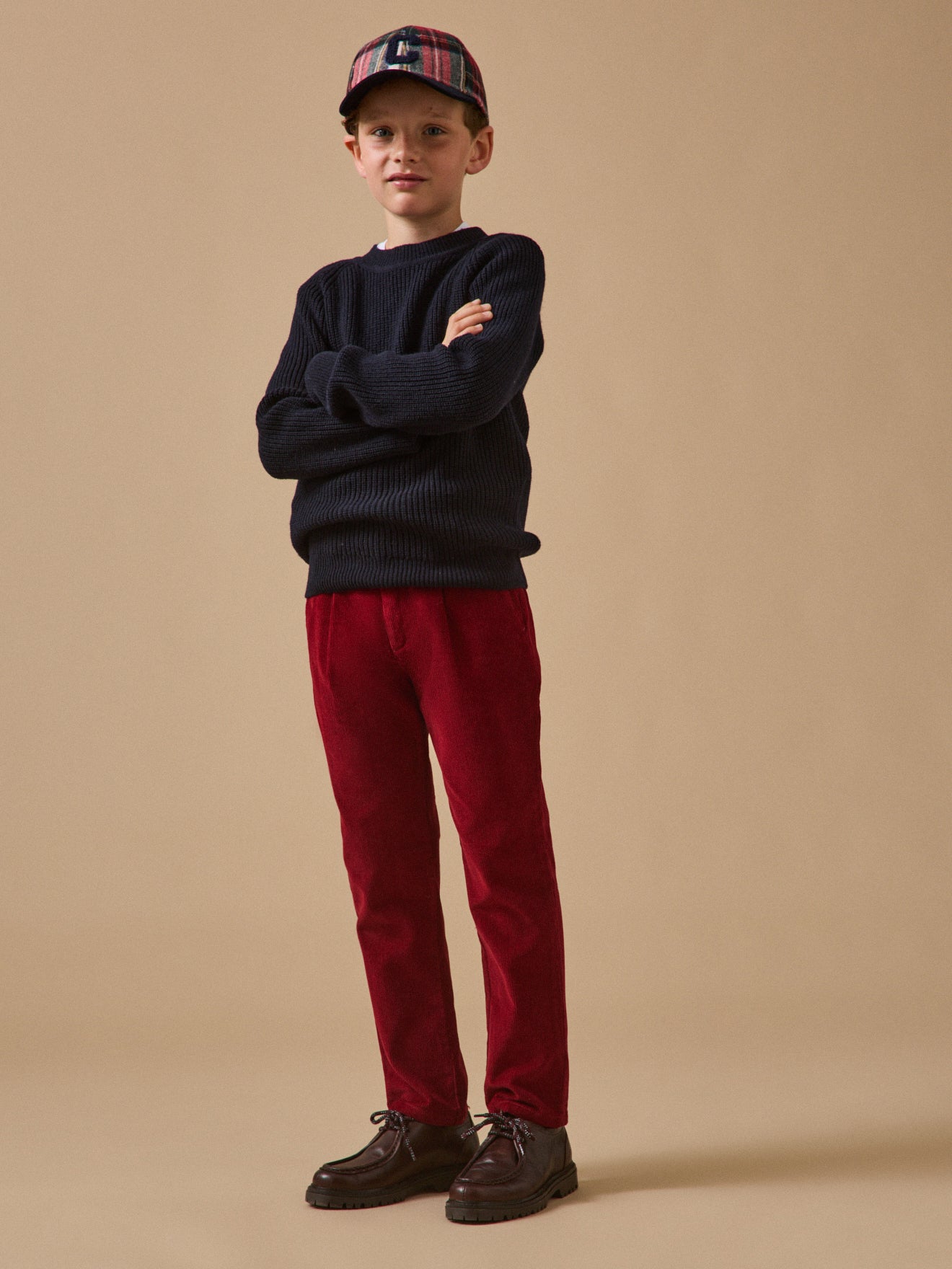 Jungen-Chinohose aus Velours