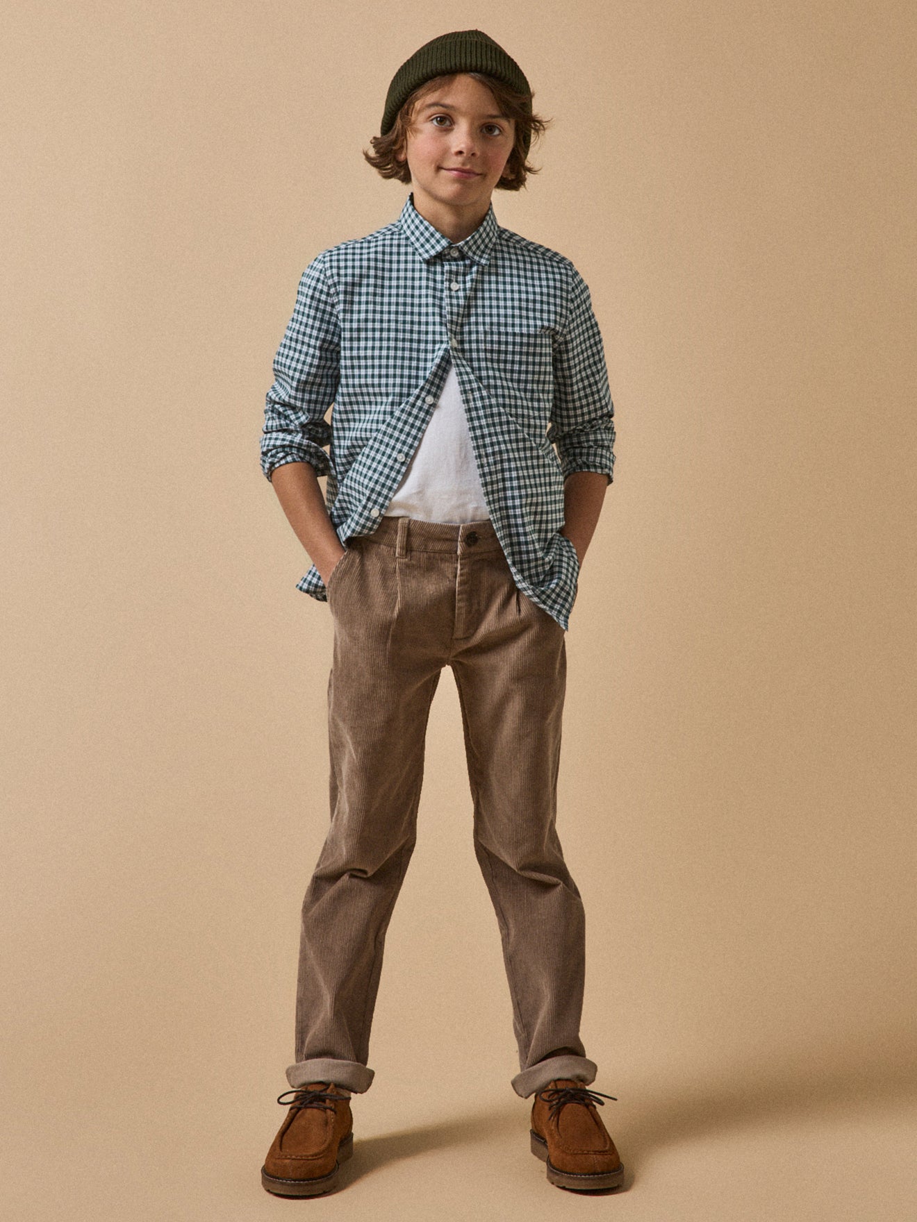 Jungen-Chinohose aus Velours