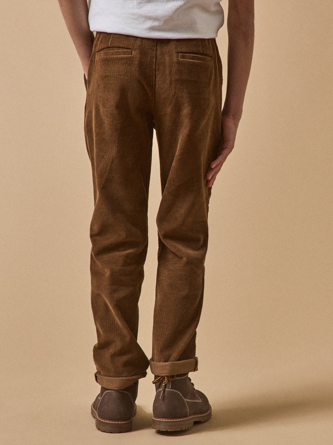 Jungen-Chinohose aus Velours